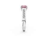 White gold Fancy Pink Cushion  Solitaire Channel-Set Diamond Engagement Ring with Four-Prong Setting_46