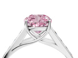 White gold Fancy Pink Cushion  Solitaire Channel-Set Diamond Engagement Ring with Four-Prong Setting_49