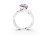 White gold Fancy Pink Cushion  Solitaire Channel-Set Split Shank Ring with Tension Prong Setting_6