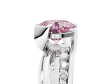 White gold Fancy Pink Cushion  Solitaire Channel-Set Split Shank Ring with Tension Prong Setting_8