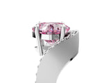 White gold Fancy Pink Cushion  Solitaire Diamond Engagement Ring with Pave Band and Four-Prong Setting_42