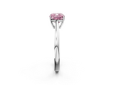 White gold Fancy Pink Cushion  Solitaire Diamond Ring with Split Shank and Four-Prong Setting_22