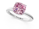 White gold Fancy Pink Cushion  Solitaire Engagement Ring with Cathedral Band and Four-Prong Setting_18
