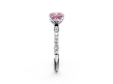 White gold Fancy Pink Cushion  Solitaire Pavé Diamond Engagement Ring with Four-Prong Setting_40