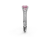 White gold Fancy Pink Cushion  Solitaire Pave Split Shank Engagement Ring with Six-Prong Setting_39