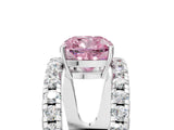 White gold Fancy Pink Cushion  Solitaire Split Shank Pave Diamond Ring_54
