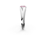 White gold Fancy Pink Cushion  Solitaire Tension Set Diamond Ring_22