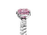 White gold Fancy Pink Cushion  Solitaire Twisted Band Prong Set Engagement Ring_66
