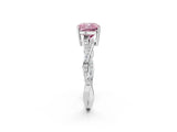 White gold Fancy Pink Cushion  Solitaire Twisted Pave Diamond Ring with Four-Prong Setting_26