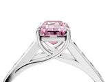 White gold Fancy Pink Emerald  Brilliant Channel-Set Solitaire Ring with Four-Prong Setting_24