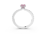 White gold Fancy Pink Emerald  Brilliant Pavé Band Solitaire with Four-Prong Setting_52