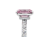White gold Fancy Pink Emerald  Brilliant Pavé Band Solitaire with Four-Prong Setting_54