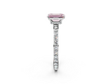 White gold Fancy Pink Emerald  Brilliant Pavé Band Solitaire with Four-Prong Setting_55