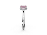 White gold Fancy Pink Emerald  Brilliant Solitaire Engagement Ring with Six-Prong Setting and Classic Band_22