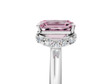 White gold Fancy Pink Emerald  Brilliant Solitaire Engagement Ring with Six-Prong Setting and Classic Band_25