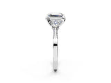 White gold Fancy Pink Emerald Cut Brilliant Three-Stone Diamond Ring with Pavé Band and Four-Prong Setting_17