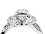 White gold Fancy Pink Emerald Cut Brilliant Three-Stone Diamond Ring with Pavé Band and Four-Prong Setting_19