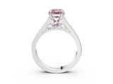 White gold Fancy Pink Emerald  Cut Channel Set Solitaire Engagement Ring with Prong Setting_23