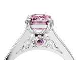 White gold Fancy Pink Emerald  Cut Channel Set Solitaire Engagement Ring with Prong Setting_24