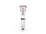 White gold Fancy Pink Emerald Cut Cut Channel Set Solitaire Ring with Four-Prong Setting_14