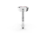 White gold Fancy Pink Emerald Cut Cut Halo Pavé Diamond Ring_2