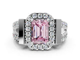 White gold Fancy Pink Emerald Cut Cut Halo Split Shank Prong Set Ring_36