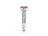 White gold Fancy Pink Emerald Cut Cut Pave Split Shank Engagement Ring with Four-Prong Setting_14