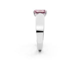White gold Fancy Pink Emerald Cut Diamond Channel Set Solitaire Ring with Four-Prong Setting_51