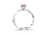 White gold Fancy Pink Emerald Cut Diamond Engagement Ring with Side Stone Accents and Four-Prong Setting_27