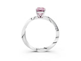 White gold Fancy Pink Emerald Cut Diamond Engagement Ring with Side Stone Accents and Four-Prong Setting_39
