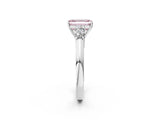 White gold Fancy Pink Emerald  Cut Diamond Five-Stone Prong Set White Gold Ring_34