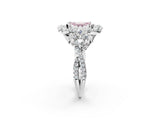 White gold Fancy Pink Emerald Cut Diamond Halo Ring with Pavé Band and Four-Prong Setting_54