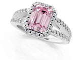 White gold Fancy Pink Emerald Cut Diamond Halo Split Shank Engagement Ring_52