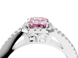 White gold Fancy Pink Emerald Cut Diamond Halo Split Shank Engagement Ring_55