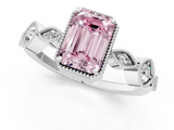 White gold Fancy Pink Emerald  Cut Diamond Milgrain Marquise Band with Prong Setting_4