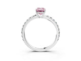 White gold Fancy Pink Emerald Cut Diamond Pavé Solitaire Engagement Ring with Four-Prong Setting_69