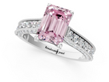 White gold Fancy Pink Emerald  Cut Diamond Pave Band with Four-Prong Setting_21