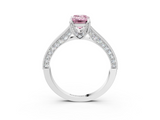 White gold Fancy Pink Emerald  Cut Diamond Pave Band with Four-Prong Setting_23