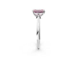 White gold Fancy Pink Emerald Cut Diamond Solitaire Engagement Ring with Classic Band and Four-Prong Setting_50