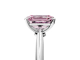 White gold Fancy Pink Emerald Cut Diamond Solitaire Engagement Ring with Classic Band and Four-Prong Setting_53