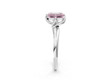 White gold Fancy Pink Emerald Cut Diamond Solitaire Engagement Ring with Four-Prong Setting and Classic Band_34