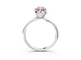White gold Fancy Pink Emerald Cut Diamond Solitaire Engagement Ring with Four-Prong Setting and Classic Band_35