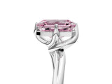 White gold Fancy Pink Emerald Cut Diamond Solitaire Engagement Ring with Four-Prong Setting and Classic Band_37