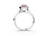 White gold Fancy Pink Emerald  Cut Halo Solitaire Engagement Ring with Square Band and Four-Prong Setting_15