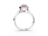 White gold Fancy Pink Emerald  Cut Halo Solitaire Engagement Ring with Square Band and Four-Prong Setting_75