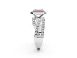 White gold Fancy Pink Emerald  Cut Halo Split Shank Prong Setting Ring_39
