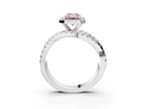 White gold Fancy Pink Emerald  Cut Halo Split Shank Prong Setting Ring_40