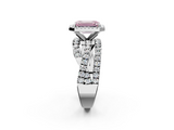 White gold Fancy Pink Emerald  Cut Halo Split Shank Prong Setting Ring_63