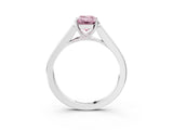 White gold Fancy Pink Emerald Cut Solitaire Cathedral Diamond Engagement Ring with Channel-Set Band and Four-Prong Setting_18