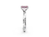 White gold Fancy Pink Emerald Cut Solitaire Diamond Engagement Ring with Twisted Pave Band and Four-Prong Setting_21